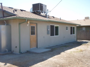 The exterior of Ms. Bruner's home after the repairs. 